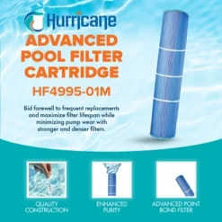 Hurricane Filters HF4995-01M Advanced Pool Filter Cartridge - Replacement For Pleatco PCAL100, Unicel C-4995, Filbur FC-2940, Waterway 100, Cal Spas