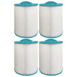 Hurricane 4 Pack HF6H502-01 Advanced Pool And Spa Filter Cartridge Replacement For PAS50SV-F2M, Unicel 6CH-502, Filbur FC-0311, White -Liceria & Co. GUEST 071768a0 f4ce 4075 8ac7 5edd100fe515
