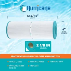 Hurricane 3 Pack HF4326-01 Advanced Spa Filter Cartridge For PRB25, Unicel C-4326, Filbur FC-2375, Dynamic Series I RDC-25, Waterway 25 In-Line 9 Hurricane 3 Pack HF4326-01 Advanced Spa Filter Cartridge For PRB25, Unicel C-4326, Filbur FC-2375, Dynamic Series I RDC-25, Waterway 25 In-Line -Liceria & Co. GUEST 0b6d3d3a aeba 42dc 9b18 b38fc21a8f27 2