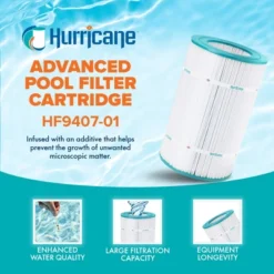 Hurricane HF9407-01 Advanced Pool Filter Cartridge For PAP75, Unicel C-9407, Filbur FC-0685, Pentair Clean & Clear 75, Predator 75, Cal Spas