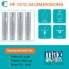 Hurricane 4 Pack HF7472-04 Advanced Pool Filter Cartridge Replacement For PCC130, Unicel C-7472, Filbur FC-1978 Pentair Clean & Clear Plus 520 -Liceria & Co. GUEST 0da561be 1f32 47f9 89b7 c684a456649e 3