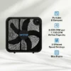 Hurricane Classic 20" Floor Box Fan – Powerful And Quiet 3-Speed Cooling For Home, Greenhouse, Office, Gym, And Garage. Black, 5 Pack -Liceria & Co. GUEST 1687574c 5066 4f52 a1bd 9264a535efec 1