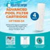 Hurricane 4 Pack HF7468-04 Advanced Pool Filter Cartridge Replacement For PJAN115, Unicel C-7468, Filbur FC-0810, Jandy Industries CL460, CV460