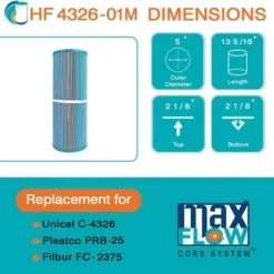 Hurricane 2 Pack HF4326-01M Elite Aseptic Spa Filter Cartridge For PRB25, Unicel C-4326, Filbur FC-2375, Dynamic Series I RDC-25, Waterway 25 In-Line -Liceria & Co. GUEST 2482a84d 3229 43b7 b3d2 58ecd8617f88