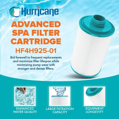 Hurricane Advanced Pool Filter Cartridge Replacement With Advanced Bond Filter And Optimal Waterflow For In Ground Pools, White, 3 Pack 3 Hurricane Advanced Pool Filter Cartridge Replacement With Advanced Bond Filter And Optimal Waterflow For In Ground Pools, White, 3 Pack