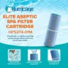 Hurricane 2 Pack HF5374-01M Elite Aseptic Spa Filter Cartridge For PLBS75 Unicel C-5374, Filbur FC-2971, Rainbow, Waterway, Leisure Bay, S2/G2 Spa 75