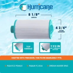 Hurricane Filters - HFPDM25-01 Advanced Pool Filter Cartridge - USA Made Replacement For Pleatco PDM25, Filbur FC-0136, Dream Maker Spas -Liceria & Co. GUEST 3057b673 c065 48be b89e e3397c479fd3