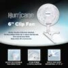 Hurricane Classic 6 Inch 2 Speed Portable Mini Clip On Fan With Adjustable Tilt For Desks, Night Stands, Stroller, And Travel, White (2 Pack) -Liceria & Co. GUEST 37f836cb d541 4362 868d 6e939d9e7145