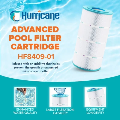 Hurricane Replacement Spa Filter Cartridge For Unicel C-8409, PA90, Filbur FC-1292, Hayward Star-Clear Plus C900, And Hayward X-Stream CC100 4 Hurricane Replacement Spa Filter Cartridge For Unicel C-8409, PA90, Filbur FC-1292, Hayward Star-Clear Plus C900, And Hayward X-Stream CC100 - Image 2