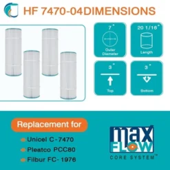 Hurricane 16 Pack HF7470-04 Advanced Pool Filter Cartridge Replacement For PCC80, Unicel C-7470, Filbur FC-1976, Pentair Clean & Clear 320 -Liceria & Co. GUEST 41645e1b a798 4d57 a114 65f6ee2d095b 3