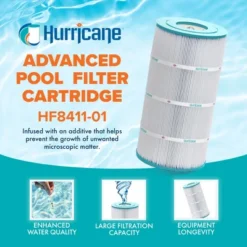 Hurricane Replacement Spa Filter Cartridge For Unicel C-8411, PWWCT75, Filbur FC-1255, Waterway Clearwater II Pro-Clean 75 Above Ground Filter