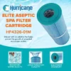 Hurricane 2 Pack HF4326-01M Elite Aseptic Spa Filter Cartridge For PRB25, Unicel C-4326, Filbur FC-2375, Dynamic Series I RDC-25, Waterway 25 In-Line