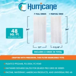 Hurricane Filters 48 Square Feet DE Grid Filter Replacement For PFS2448, FG-2004, FC-9540, DEX4800 DA/DS, PacFab, Waterway, And Universal Pro 48 -Liceria & Co. GUEST 5a464673 e4e1 414b 8c74 2cd1604218ff 1