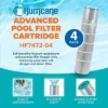 Hurricane 16 Pack HF7472-04 Advanced Pool Filter Cartridge Replacement For PCC130, Unicel C-7472, Filbur FC-1978 Pentair Clean & Clear Plus 520 -Liceria & Co. GUEST 5b1597bb d32e 40fb 9086 b9cd9f1aaf4f 2