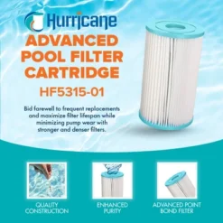 Hurricane HF5315-01 Advanced Pool Filter Cartridge - Replacement For Pleatco PIN20, Unicel C-5315, Filbur FC-3752, Intex Type B