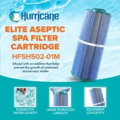 Hurricane 3 Pack HF5H502-01M Elite Aseptic Spa Filter Cartridge Replacement For PPM50SC-F2M, Unicel 5CH-502, Filbur FC-0195, Pacific Marquis Spas