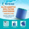 Hurricane Filters Elite Aseptic Replacement Spa Filter Cartridge For Unicel 5CH-352, PPM35SC-F2M, Filbur FC-1008, And Master Spas EP, Blue