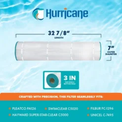 Hurricane 8 Pack HF7495-04 Advanced Pool Filter Cartridge For PA126, Unicel C-7495, Filbur FC-1296, Hayward Super-Star-Clear C5000, SwimClear C5020 9 Hurricane 8 Pack HF7495-04 Advanced Pool Filter Cartridge For PA126, Unicel C-7495, Filbur FC-1296, Hayward Super-Star-Clear C5000, SwimClear C5020 -Liceria & Co. GUEST 6aa69ad5 c62f 41ef 97e9 a2fbe7e77d47
