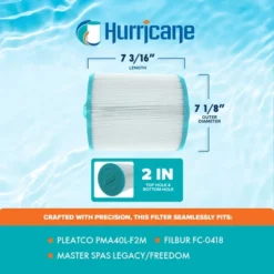 Hurricane Filters HF-MAS07-01 Advanced Spa Filter Cartridge - Replacement For PMA40-F2M, Filbur FC-0418, 2 Pack -Liceria & Co. GUEST 72046066 d9d5 4d4a 99b6 d4e6cf7ea6e1