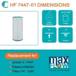 Hurricane Advanced Spa Filter Cartridge For Unicel: C-7447, Pleatco: PA50SV, Filbur: FC-1235, Hayward, C2000, SwimClear C202 & Sta-Rite PRC 50, 2 Pack -Liceria & Co. GUEST 72d7c972 3805 44be 8a24 19ac5d140f3d 2