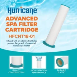 Hurricane 2 Pack HF-CNT18-01 Advanced Pool And Spa Filter Cartridge Inner Pre Filter Replacement For Sundance Series 880 6473-164