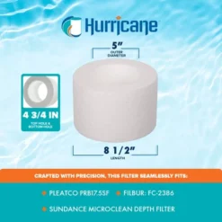 Hurricane 4 Pack HF-MICR-01 Advanced Spa Filter Cartridge Replacement For PPS750, Filbur FC-2812, Sundance Microclean Depth Filter -Liceria & Co. GUEST 9793e29c 1d17 4e6d 9053 bd1137714b66 1