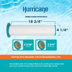 Hurricane 2 Pack HFCOMB-01 Advanced Spa Filter Cartridge Combo Set Of Inner & Outer Filter Replacement For Sundance Series 880 6473-164 And 165 -Liceria & Co. GUEST 98c7978b 3485 4b6d a39f c7c222ab5b55 1