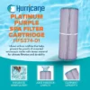 Hurricane 4 Pack HF5374-01P Platinum Purple Spa Filter Cartridge For PLBS75 Unicel C-5374, Filbur FC-2971, Rainbow, Waterway, Leisure Bay