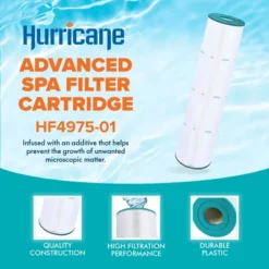 Hurricane HF4975-01 Advanced Pool And Spa Filter Cartridge Replacement For PRB75, Unicel C-4975, Filbur FC-2395, Rainbow RTL-75