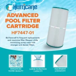 Hurricane Advanced Spa Filter Cartridge For Unicel: C-7447, Pleatco: PA50SV, Filbur: FC-1235, Hayward, C2000, SwimClear C202 & Sta-Rite PRC 50, 2 Pack
