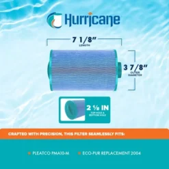 Hurricane Elite Aseptic Cartridge Filter With Tighter Filtration Capabilities Of Biomass And Debris For PMA10-M, Eco-Pur Replacement 2004, 2 Pack
