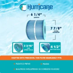 Hurricane Filters HF-BFCL-01M Advanced Pool Filter Cartridge For Pleatco PBF40, PB40M, Bullfrog Wellspring 30, And More -Liceria & Co. GUEST bd4e9128 fc18 4d88 9476 9edf0f0eea6f
