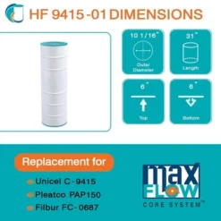 Hurricane 3 Pack HF9415-01 Advanced Pool Filter Cartridge Replacement For PAP150, Unicel C-9415, Filbur FC-0687, Clean & Clear 150, Predator 150 -Liceria & Co. GUEST d83886b2 8531 4374 8047 6f5b8fdcb5c6 1