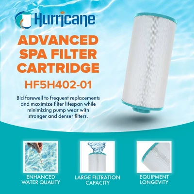 Hurricane HF5H402-01 Advanced Spa Filter Cartridge Replacement For PJW40SC-F2M, Unicel 5CH402, Filbur FC-2811, Hermosa, Redondo, Del Sol Spas 3 Hurricane HF5H402-01 Advanced Spa Filter Cartridge Replacement For PJW40SC-F2M, Unicel 5CH402, Filbur FC-2811, Hermosa, Redondo, Del Sol Spas