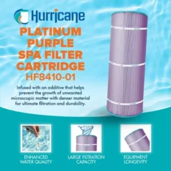 Hurricane HF8410-01P Platinum Purple Spa Cartridge Replacement For PJANCS200, Unicel C-8418, Filbur FC-0823, Jandy Industries CS 200