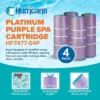 Hurricane 12 Pack HF7477-04P Platinum Purple Spa Cartridge Replacement For PA75SV, Unicel C-7477, Filbur FC-1260, Hayward C-570