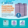 Hurricane 16 Pack HF7470-04P Platinum Purple Pool Filter Cartridge Replacement For PCC80, Unicel C-7470, Filbur FC-1976, Pentair Clean & Clear 320