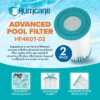 Hurricane 2 Pack HF4607-02 Advanced Pool Filter Cartridge For PC7-120, Unicel C-4607, Filbur FC-3710, Coleco F-120, Sand-n-Sun, Easy Set Size A Or C