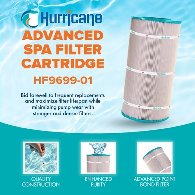 Hurricane HF9699-01 Advanced Pool And Spa Filter Cartridge Replacement For Unicel C-9699, PJ100, Filbur FC-1490, PJB-100, White 3 Hurricane HF9699-01 Advanced Pool And Spa Filter Cartridge Replacement For Unicel C-9699, PJ100, Filbur FC-1490, PJB-100, White