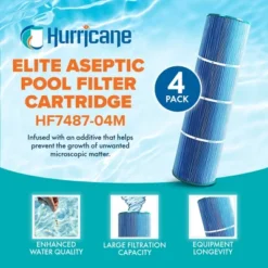Hurricane 12 Pack Elite Aseptic Pool Filter Cartridge Replacement For PA100N, Unicel C-7487, Filbur FC-1270, Super-Star-Clear C4000, SwimClear C4020